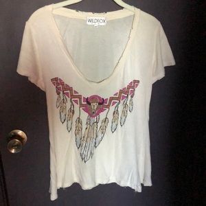 Wildfox deep V tee